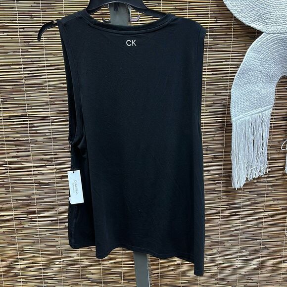 Calvin Klein Womens Performance Women S Dropped-Armhole Tank Top Black Medium‎ - Picture 3 of 3